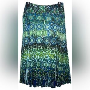 Women’s “One World: Live and let Live” Skirt! Size:Medium Colors: blues, greens